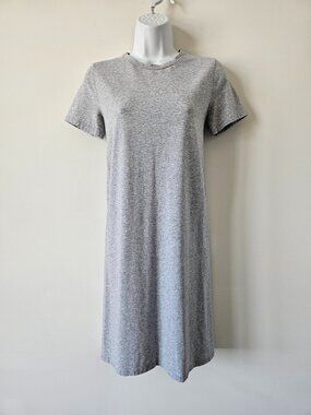 THEORY Grey Pima Cotton Continuous T DR Rubric Soft Breathable Jersey Dress S